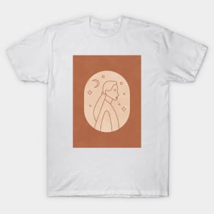 Minimal Woman Portrait 2 T-Shirt